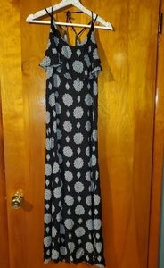ALMOST FAMOUS black and white strappy long maxi summer dress